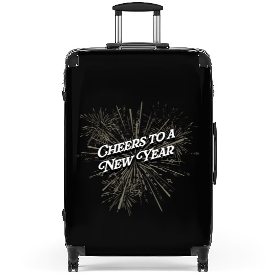 Cheers to a New Year Party Happy New Year Reunion Suitcases
