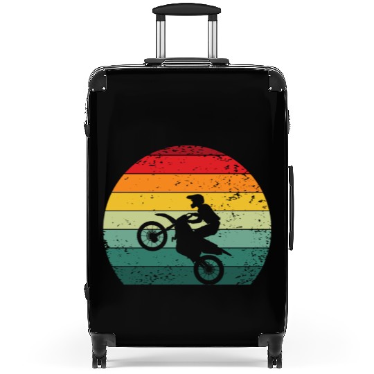 Vintage Retro Motorcross Motorcycle Dirt Bike Race Suitcases