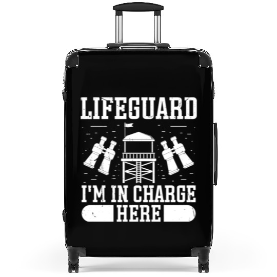 Lifeguard in charge here swimming pool guard Suitcases