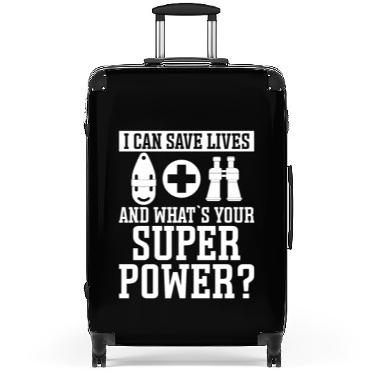 Lifeguard i can save lives swimming pool guard Suitcases