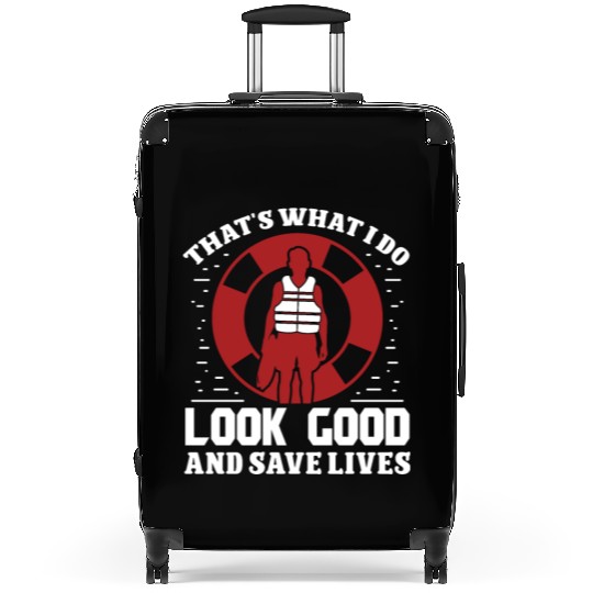Lifeguard look good save lives swimming pool guard Suitcases