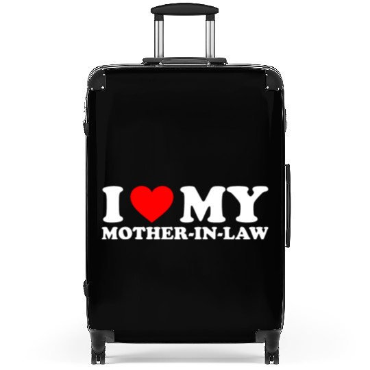 I Love (heart) my Mother-in-Law Suitcases for funny