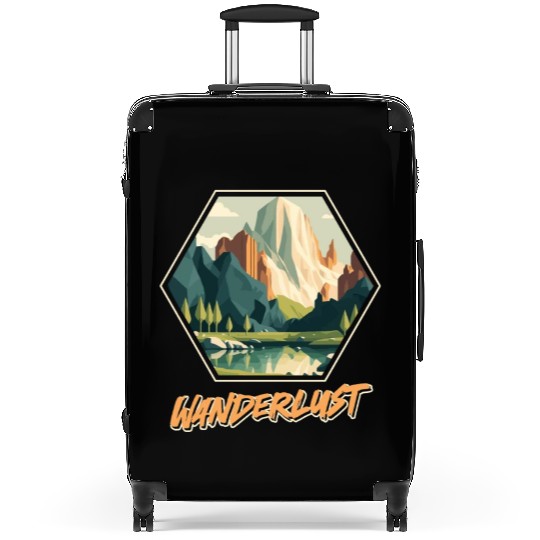 Wanderlust mountaineer hiking mountain love Suitcases
