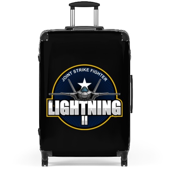 F35 Lightning 2 Patch Small logo red Suitcases