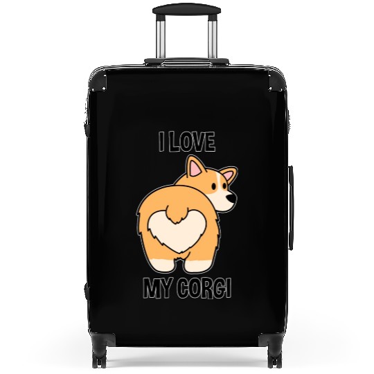 I Love My Corgi Funny Dog Cute Puppies Suitcases