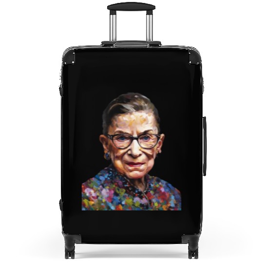 Ruth Bader Ginsburg portrait in a Monet style Suitcases