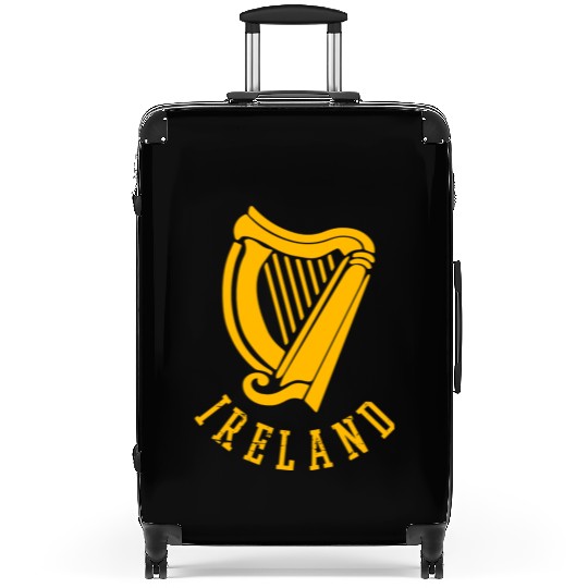 Irish Celtic Harp Medieval Emblem Of Ireland Suitcases