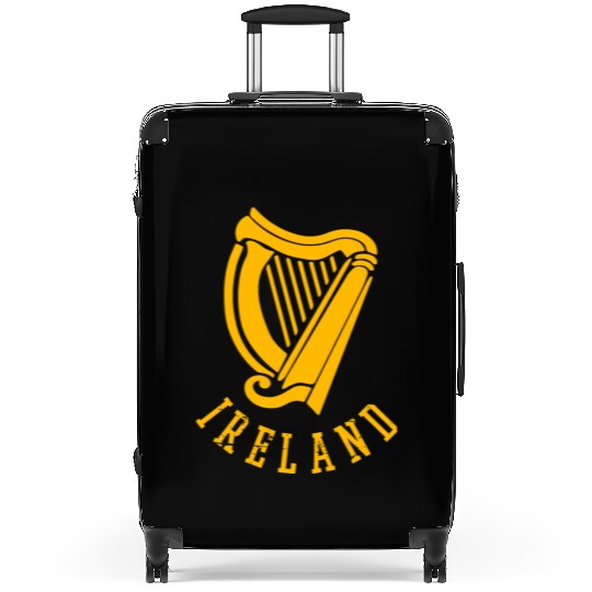 Irish Celtic Harp Medieval Emblem Of Ireland Suitcases