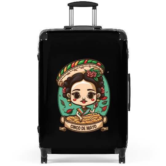 Frida Kahlo & Tacos Funny Cinco De Mayo Mexican Suitcases