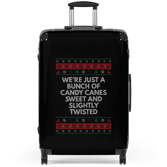 Were Candy Canes Sweet and Twisted Christmas Girlf Suitcases