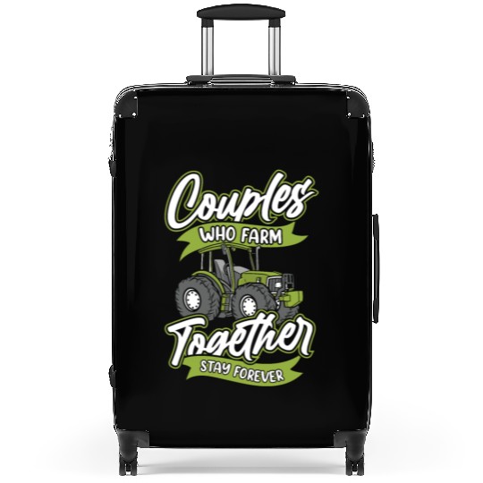 Farming Farmer Couple Suitcases