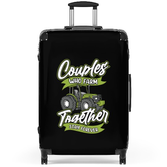 Farming Farmer Couple Suitcases