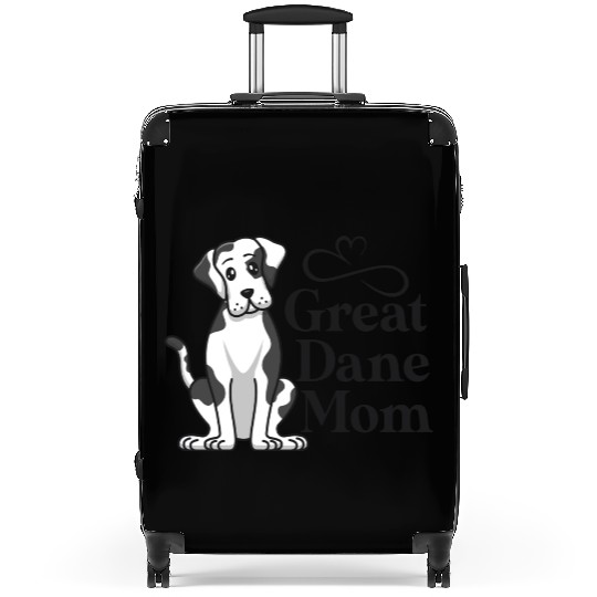 Great Dane Mom Harlequin Dog Mama Puppy Owner Suitcases