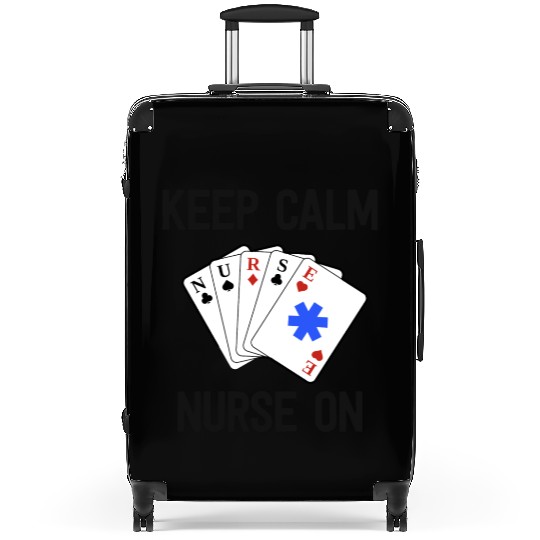 Funny Nurse Life Paramedic Gift Keep Calm Card Suitcases