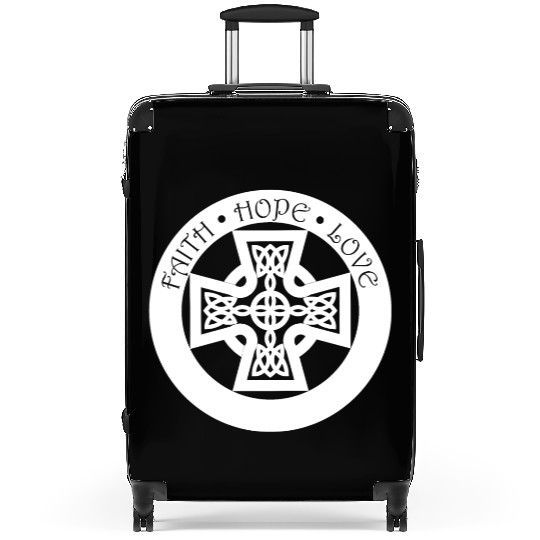 Timeless Celtic Cross With Celtic Knots Suitcases