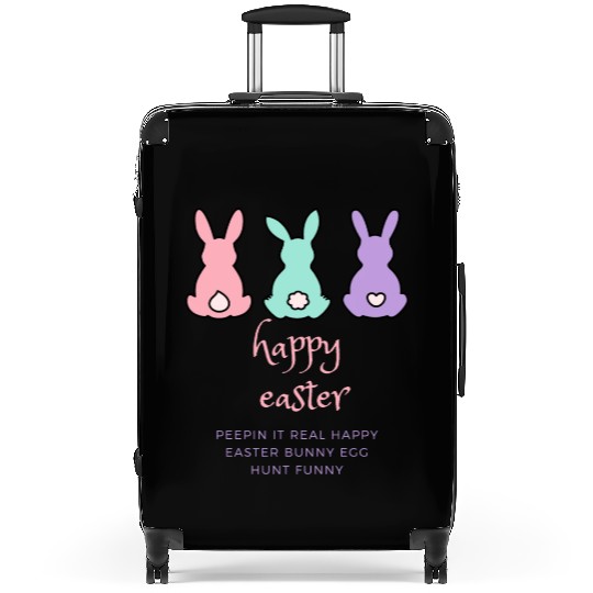 1Peepin It Real Happy Easter Bunny Egg Hunt Funny Suitcases