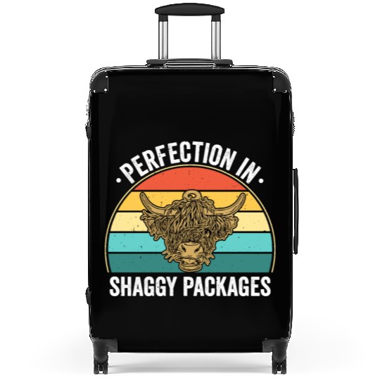 Perfection In Shaggy Packages Highland Cow Suitcases