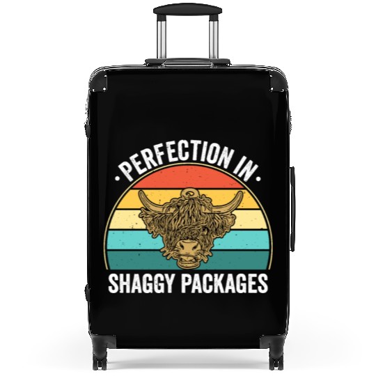 Perfection In Shaggy Packages Highland Cow Suitcases