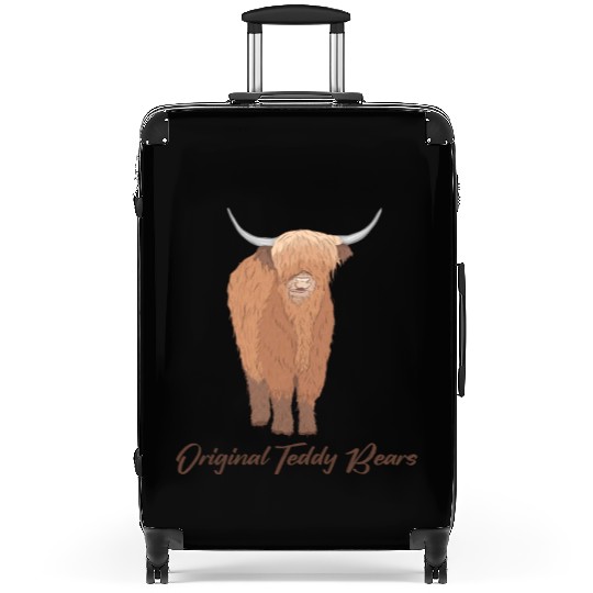 Original Teddy Bears Highland Cow Scottish Cattle Suitcases