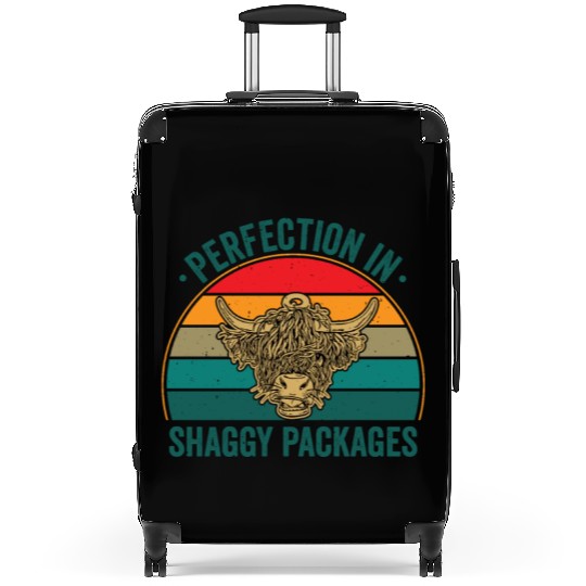 Perfection In Shaggy Packages Highland Cow Suitcases