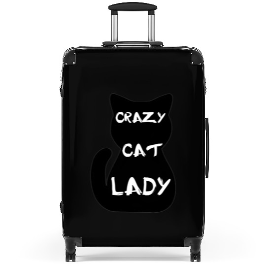 Crazy cat lady Suitcases