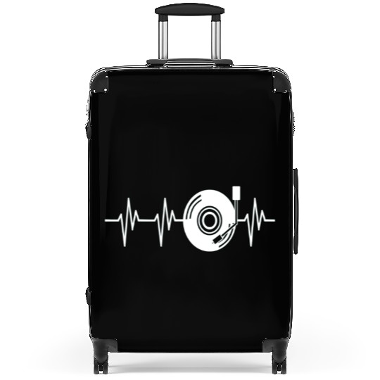Vinyl Heartbeat Funny Disk Jockey DJ Gift Suitcases