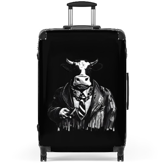 COW MOBSTER COW AS MOB BOSS COW A NOSTRA Suitcases