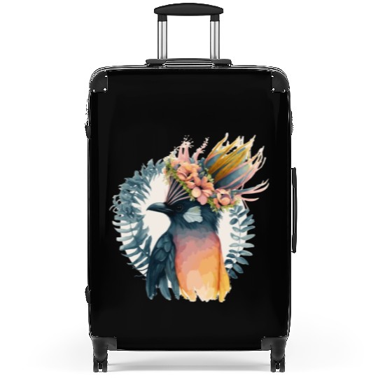 Cute Bird Of Paradise Bird Flower Crown Pet Birds Suitcases