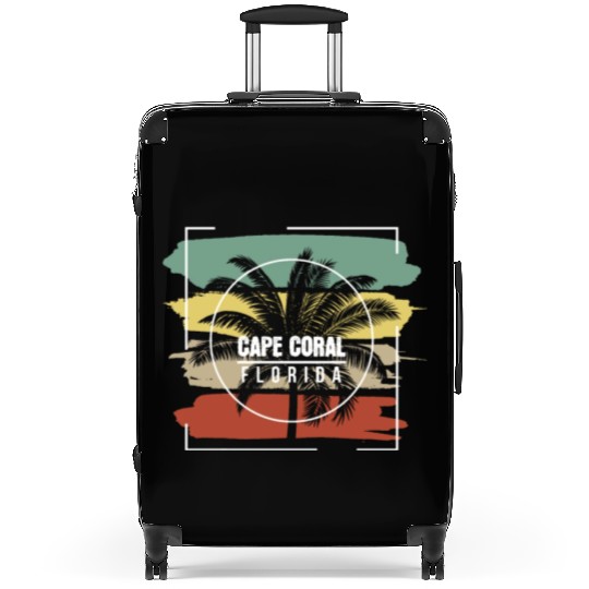 Cape Coral Florida Artistic Palm Tree Retro Suitcases