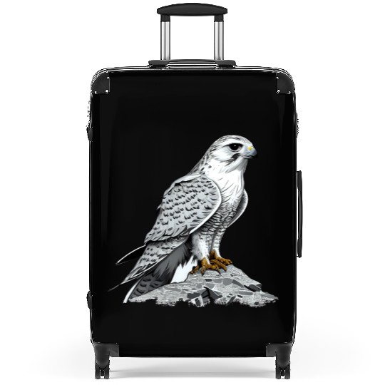 White Aurora Gyrfalcon Eagle Bird Suitcases