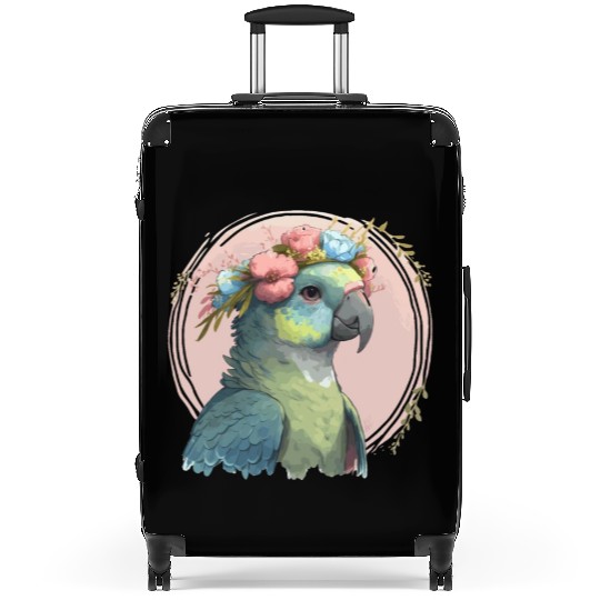 Cute Hahn's Macaw Bird Flower Crown Pet Birds Suitcases