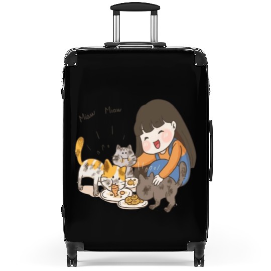 Crazy Cat Lady is My Destiny Suitcases
