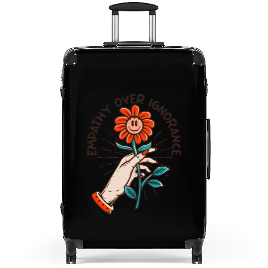 Empathy Over Ignorance Flower Suitcases