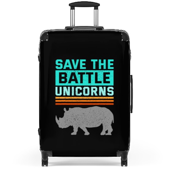 Rhino Unicorn Rhinoceros Animal Wildlife Lover Saf Suitcases