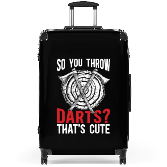Axe Throwing So You Throw Darts Bullseye Chopping Suitcases