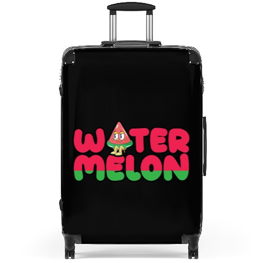 Sweet watermelon typography. Suitcases
