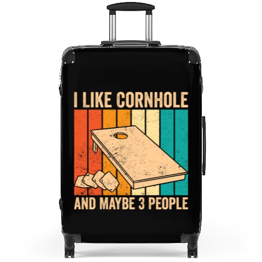 Funny Cornhole Retro Suitcases