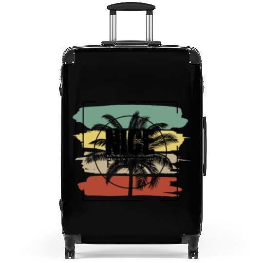Nice France Palm Tree Retro Artistic Suitcases