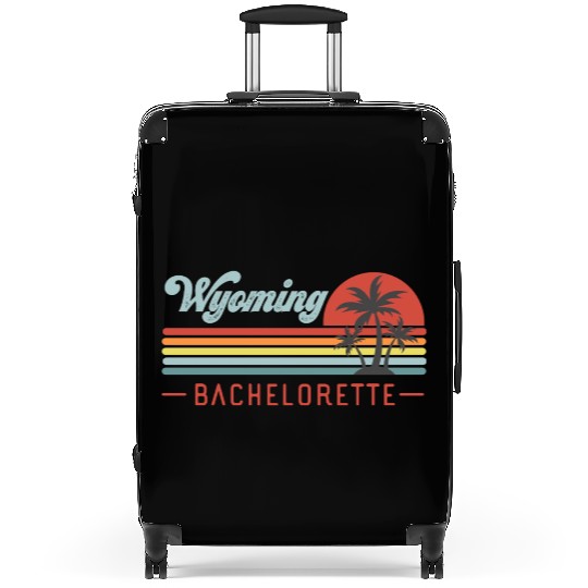 Wyoming Bachelorette, Palm Trees & Vintage Sunset Suitcases