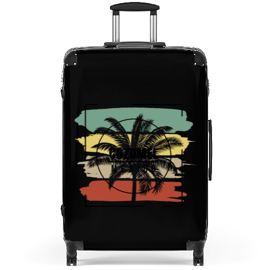 Cozumel Mexico Palm Tree Retro Artistic Suitcases