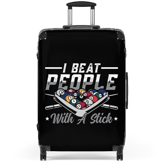 Cue Sports I Beat People With Billiard Pool Player Suitcases