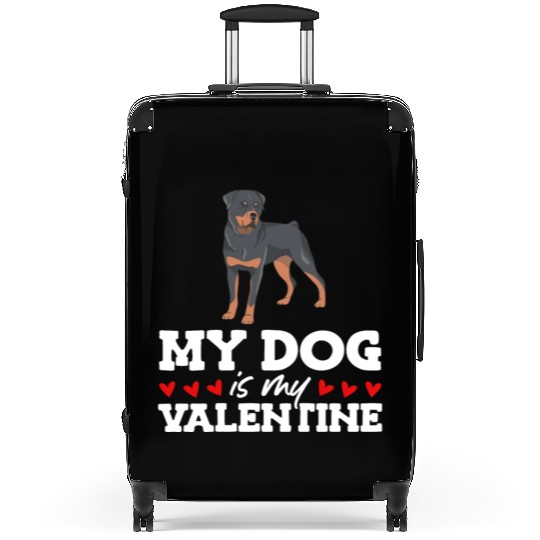 My Dog Is My Valentine Date Cute Doggy Suitcases