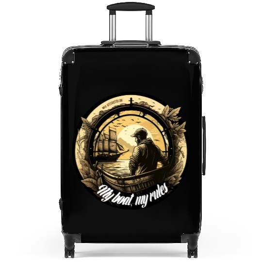 Boat Owner Suitcases Design With Saying, Gift Idea