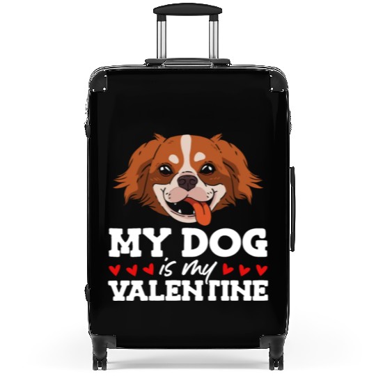 My Dog Is My Valentine Date Cute Doggy Suitcases