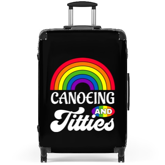 Canoeing And Titties Funny Lgbt Gay Pride s Suitcases
