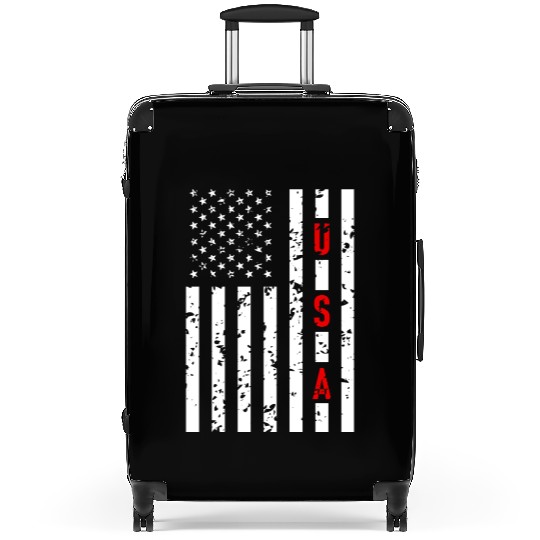USA Flag Americann Patriotic Fourth of July 4Th In Suitcases