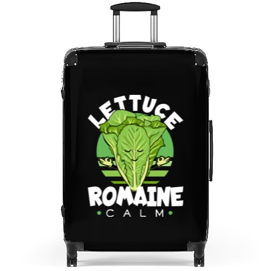 Lettuce Romaine Calm Mindfulness Vegan Yoga Lover Suitcases