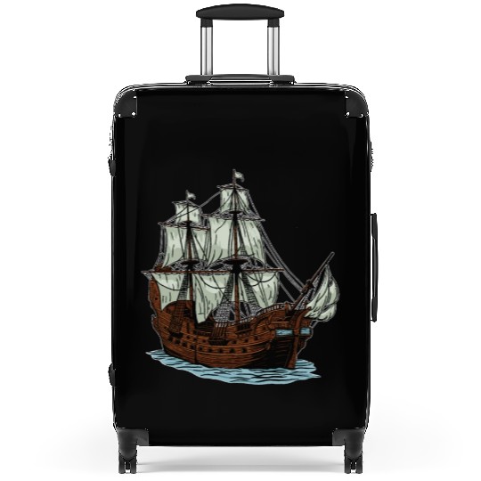 Columbus Day 1492 Ship Suitcases