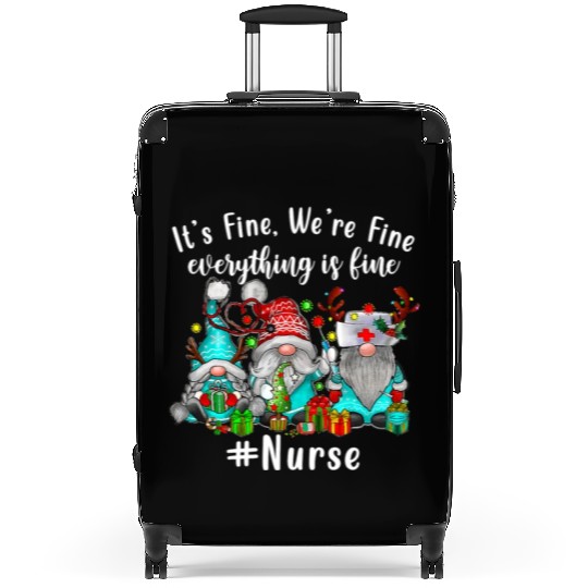 Gnome Its Fine Im Fine Everything Is Fine Xmas Suitcases