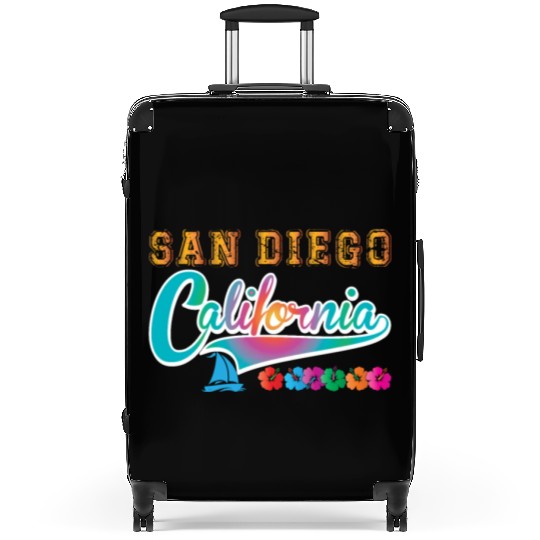 San Diego Vacation California Souvenir Beach Suitcases